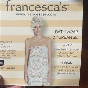 Floral Bath Towel & Matching Hair Wrap